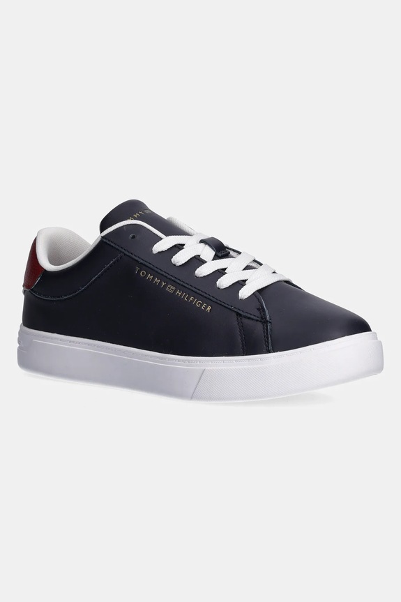 Tommy Hilfiger sneakers din piele ESSENTIAL COURT SNEAKER plată bleumarin FW0FW08320