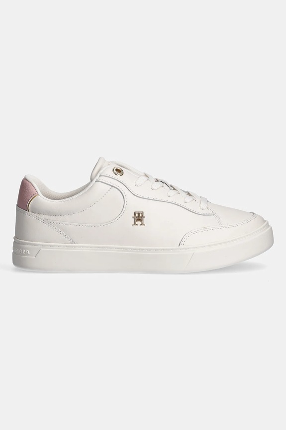 Kožené tenisky Tommy Hilfiger ESSENTIAL CHIC COURT SNEAKER FW0FW08322 béžová SS25