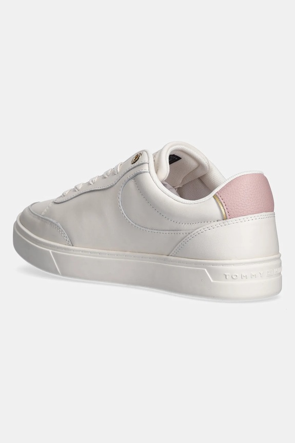 Obuv Kožené tenisky Tommy Hilfiger ESSENTIAL CHIC COURT SNEAKER FW0FW08322 béžová