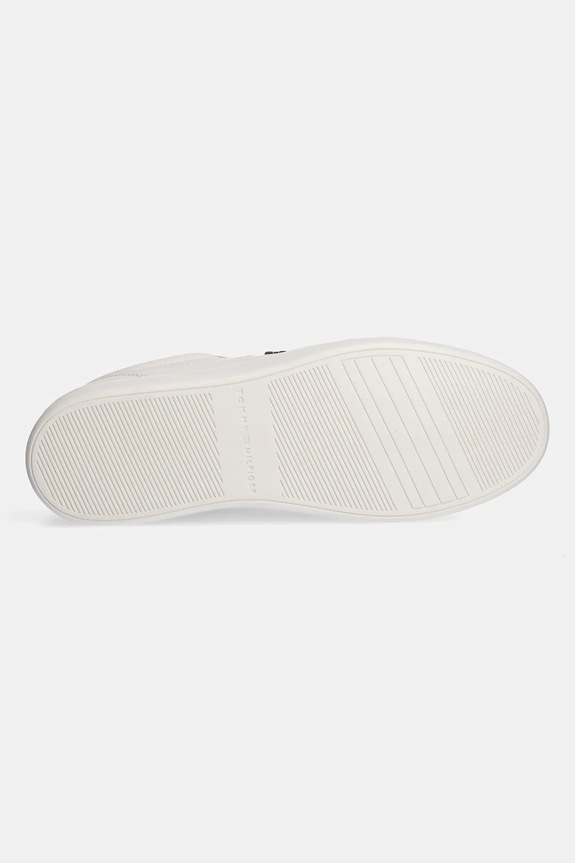 Kožené tenisky Tommy Hilfiger ESSENTIAL CHIC COURT SNEAKER FW0FW08322 béžová