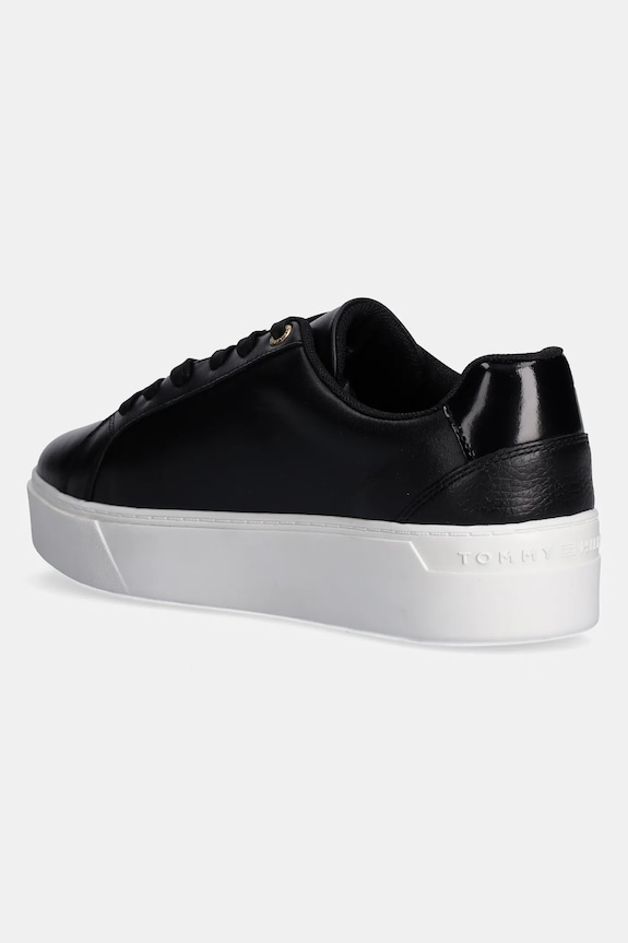 Obuća Kožne tenisice Tommy Hilfiger TH PLATFORM COURT SNEAKER FW0FW08614 crna