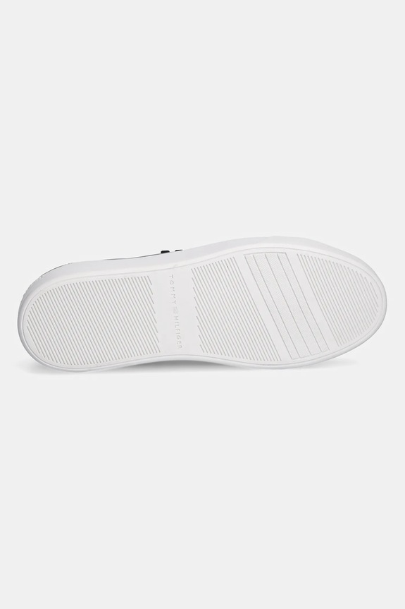 Kožne tenisice Tommy Hilfiger TH PLATFORM COURT SNEAKER FW0FW08614 crna