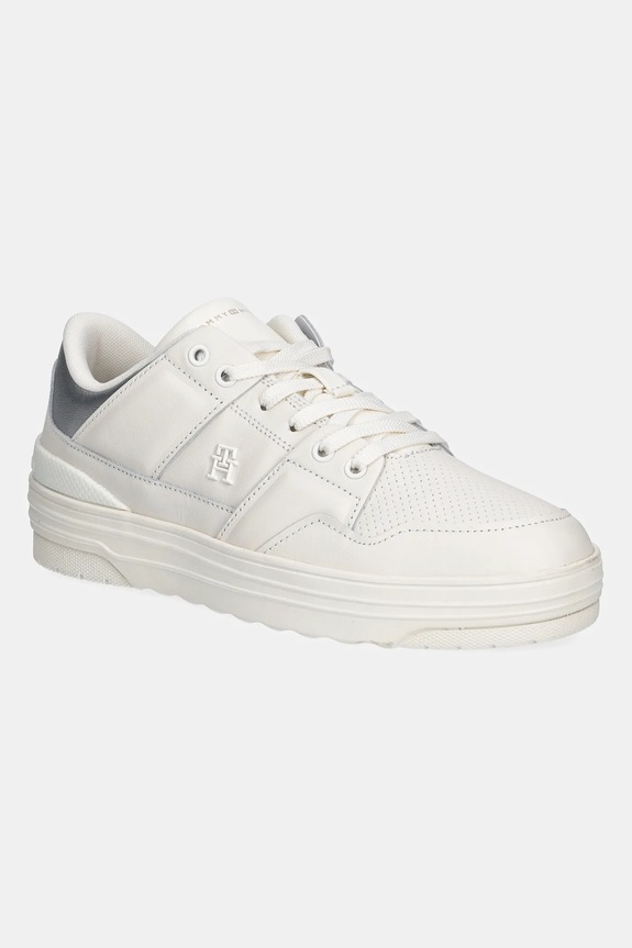 Tommy Hilfiger sneakers in pelle FEMININE BASKET SNEAKER platform beige FW0FW08326