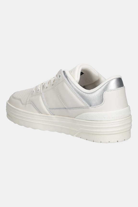 Scarpe Tommy Hilfiger sneakers in pelle FEMININE BASKET SNEAKER FW0FW08326 beige