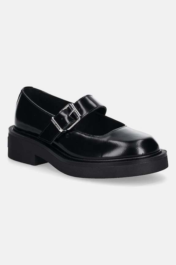 Кожени половинки обувки Tommy Jeans TJW MARY JANE SHOE гладка кожа черен EN0EN02723