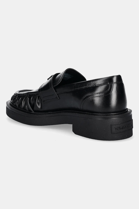 Boty Kožené mokasíny Tommy Jeans TJW ORIGIN LOAFER EN0EN02708 černá