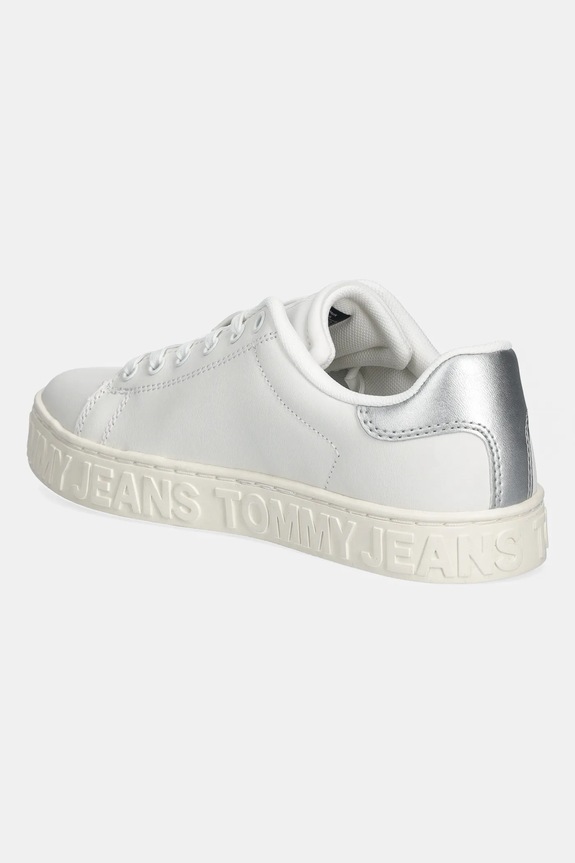 Obuwie Tommy Jeans sneakersy skórzane TJW LOGO SNEAKER ESS EN0EN02703 biały
