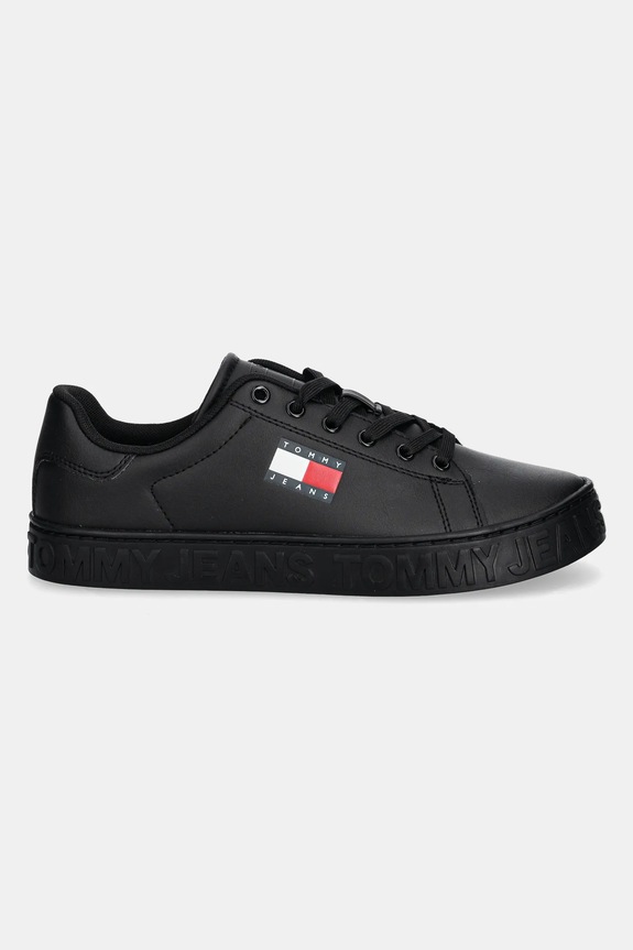Tommy Jeans sneakersy skórzane TJW LOGO SNEAKER ESS EN0EN02703 czarny AW25