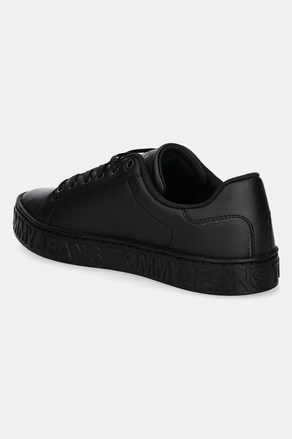 Obuwie Tommy Jeans sneakersy skórzane TJW LOGO SNEAKER ESS EN0EN02703 czarny