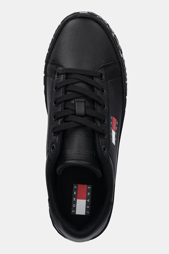Tommy Jeans sneakersy skórzane TJW LOGO SNEAKER ESS czarny EN0EN02703