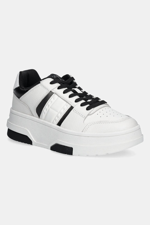 Tommy Jeans sneakersy THE BROOKLYN FLATFORM imitacja skóry licowej czarny EN0EN02702