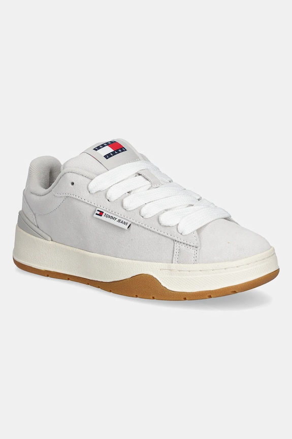 Semišové tenisky Tommy Jeans TJW SKATE SNEAKER plochá sivá EN0EN02677