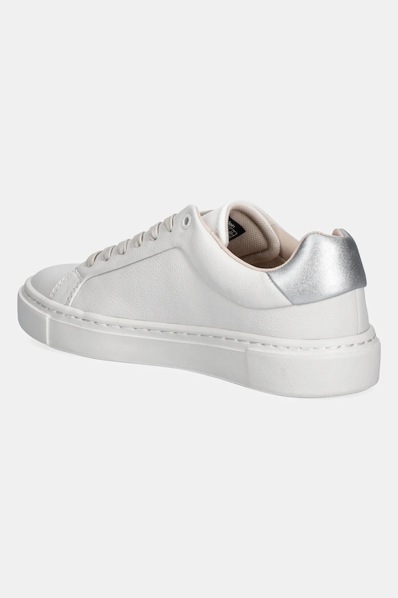 Încălțăminte Calvin Klein sneakers din piele CUPSOLE LACE UP W/ML - LTH HW0HW02288 alb
