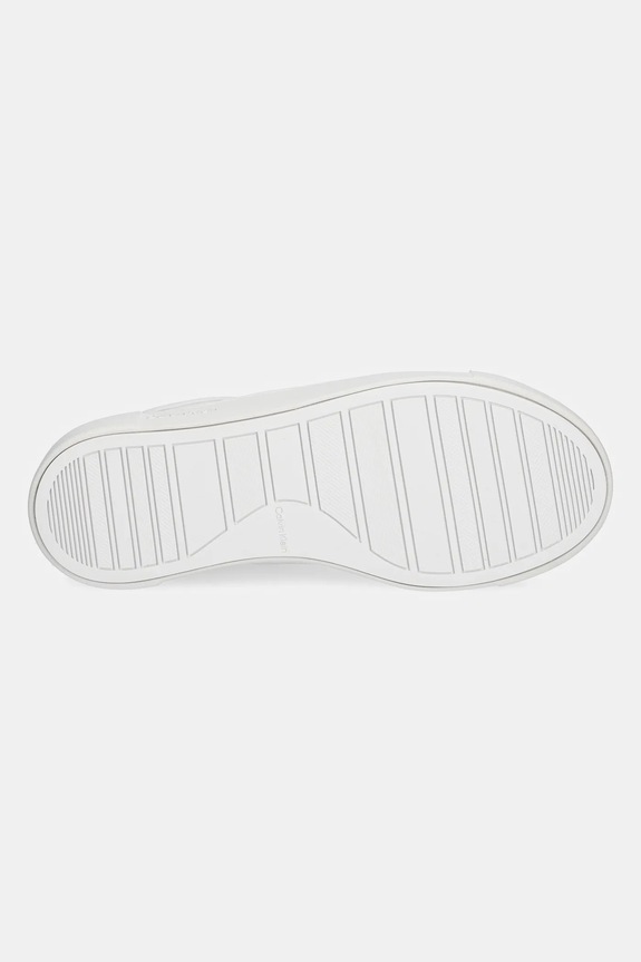 Δερμάτινα sneakers Calvin Klein CUPSOLE SLIP ON W/ML - LTH HW0HW02289 λευκό