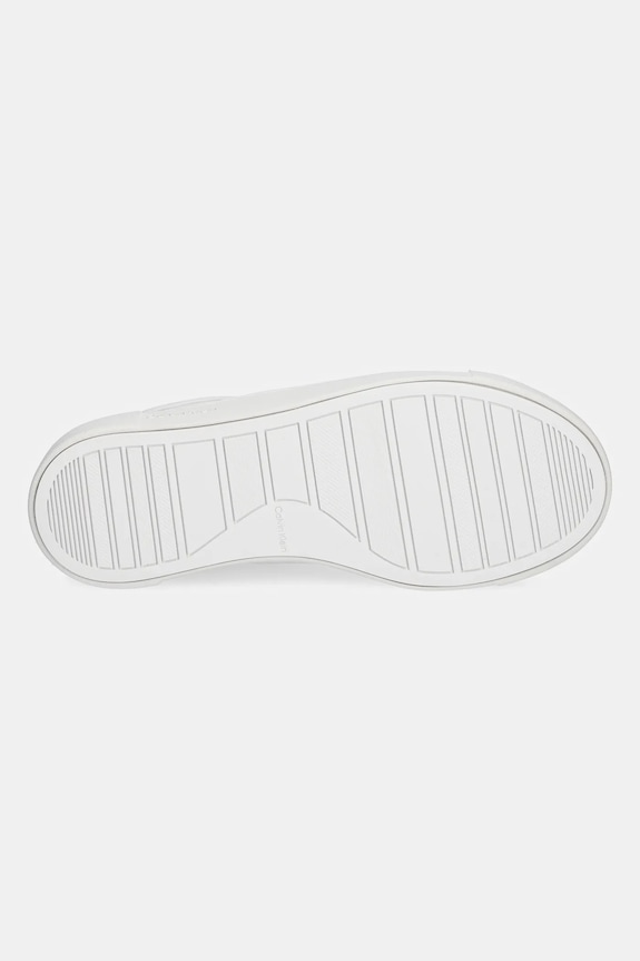 Δερμάτινα sneakers Calvin Klein CUPSOLE SLIP ON W/ML - LTH HW0HW02289 λευκό