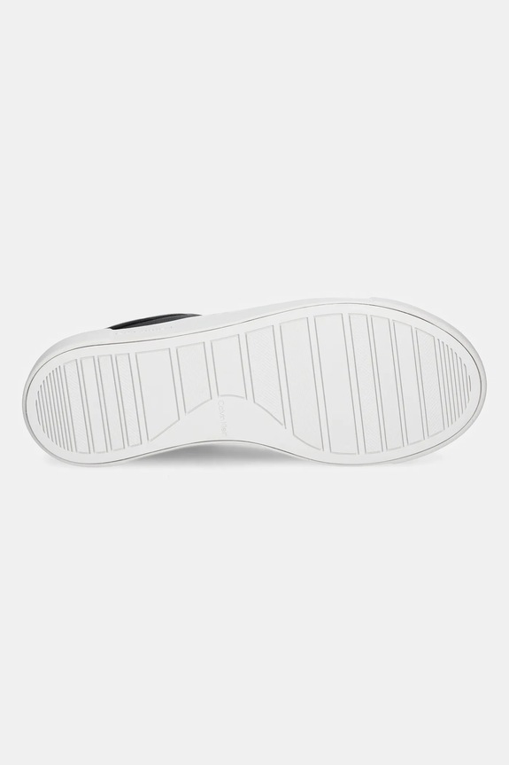 Calvin Klein sneakersy skórzane CUPSOLE SLIP ON W/ML - LTH HW0HW02289 czarny
