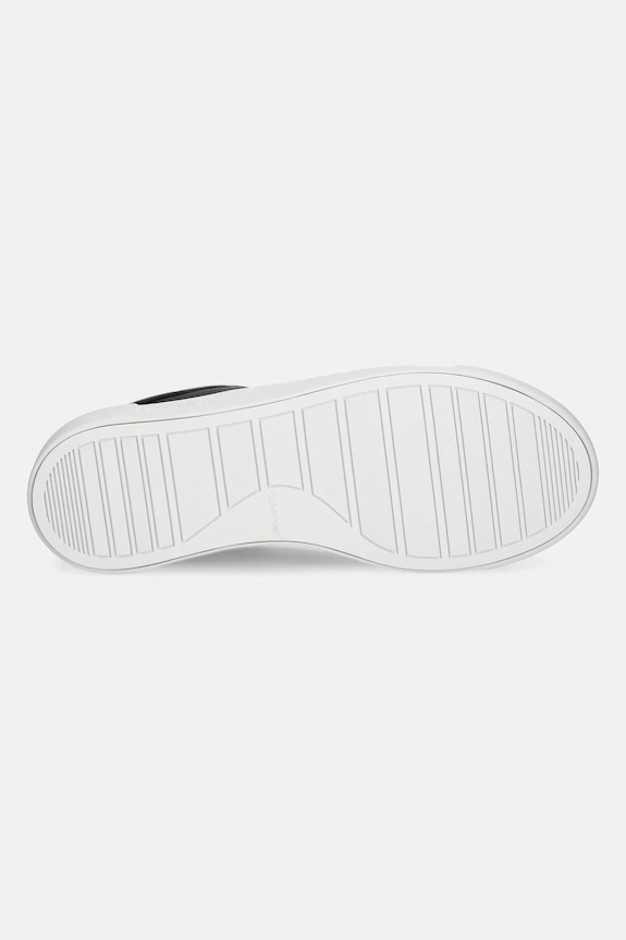 Calvin Klein sneakersy skórzane CUPSOLE SLIP ON W/ML - LTH HW0HW02289 czarny