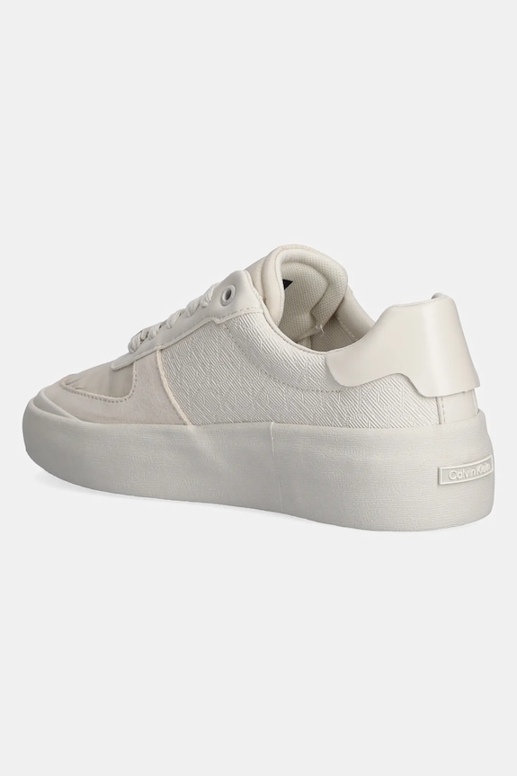 Boty Sneakers boty Calvin Klein VULC LACE UP - MONO HW0HW02293 béžová