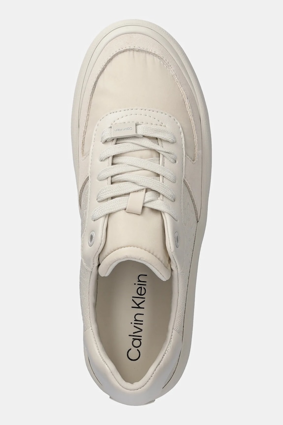 Sneakers boty Calvin Klein VULC LACE UP - MONO béžová HW0HW02293
