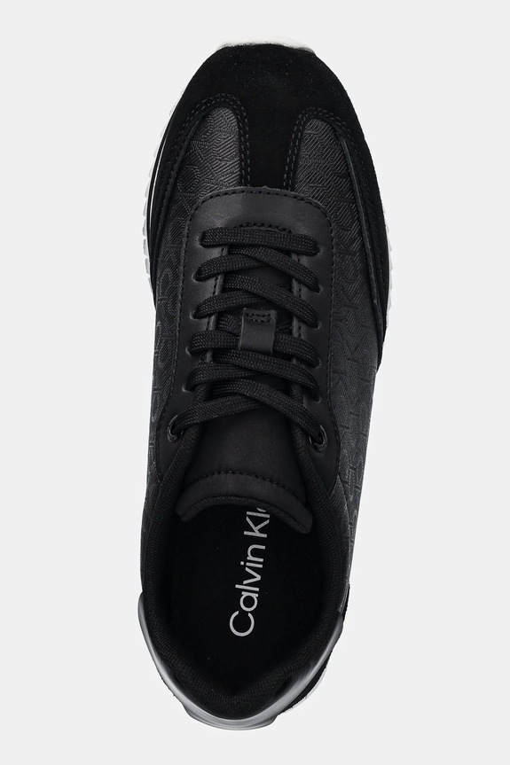 Sneakers boty Calvin Klein RUNNER LACE UP - MONO MIX černá HW0HW02294