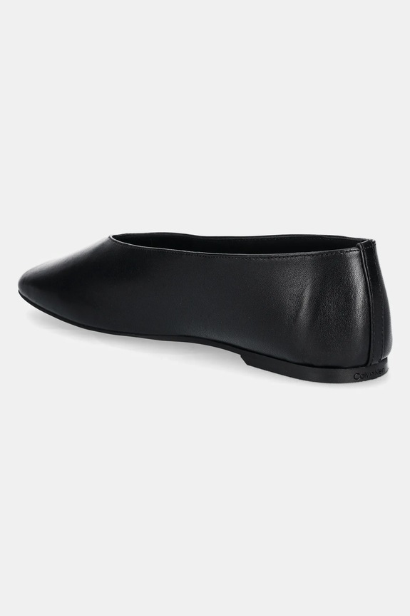 Obuwie Calvin Klein baleriny skórzane CLASSIC BALLERINA - LTH HW0HW02441 czarny