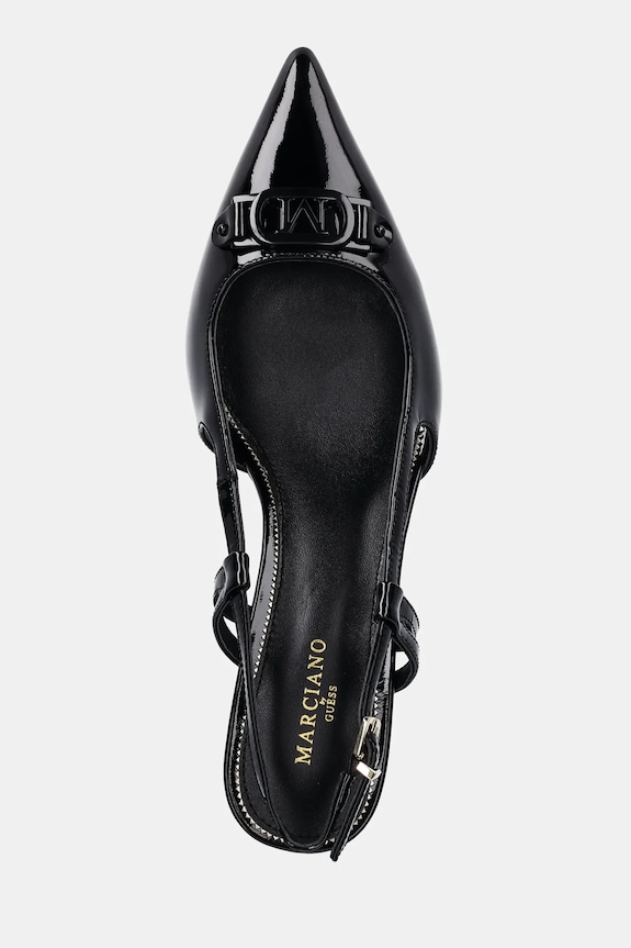 Usnjene visoke pete Marciano by Guess črna 5RGZ15.7287A.JBLK