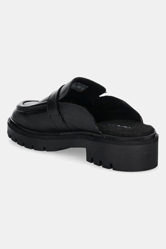 Obuv Kožené šľapky Calvin Klein Jeans FLATFORM SLIPON MG LTH YW0YW01655 čierna