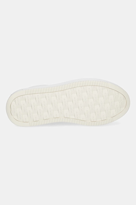 Calvin Klein Jeans sneakersy skórzane BOLD FLATF LOW MIX OHB YW0YW01632 biały