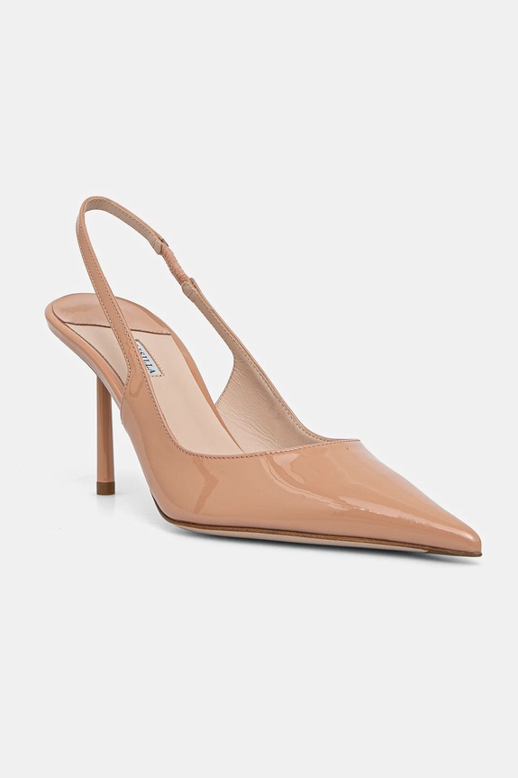 Le Silla szpilki skórzane Chanel Bella szpic beżowy 4233B080LBPPKAB152