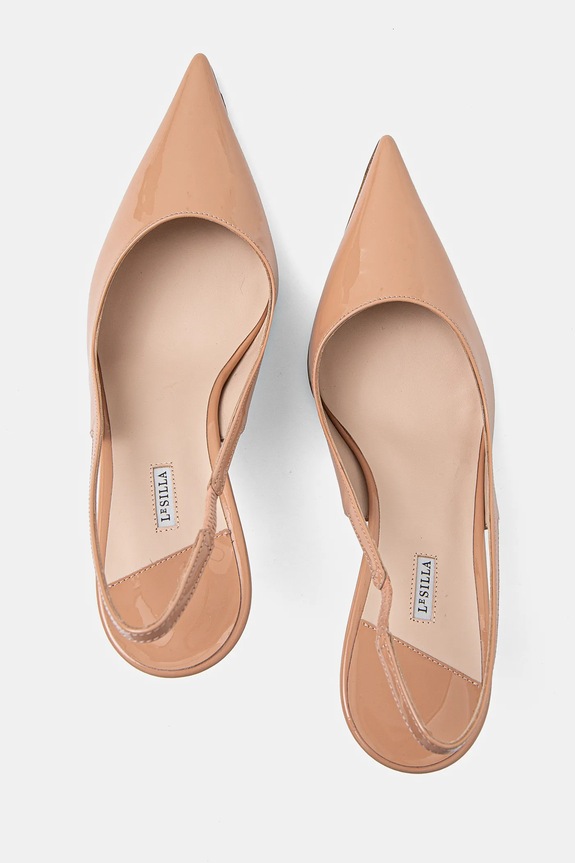 Le Silla szpilki skórzane Chanel Bella beżowy 4233B080LBPPKAB152