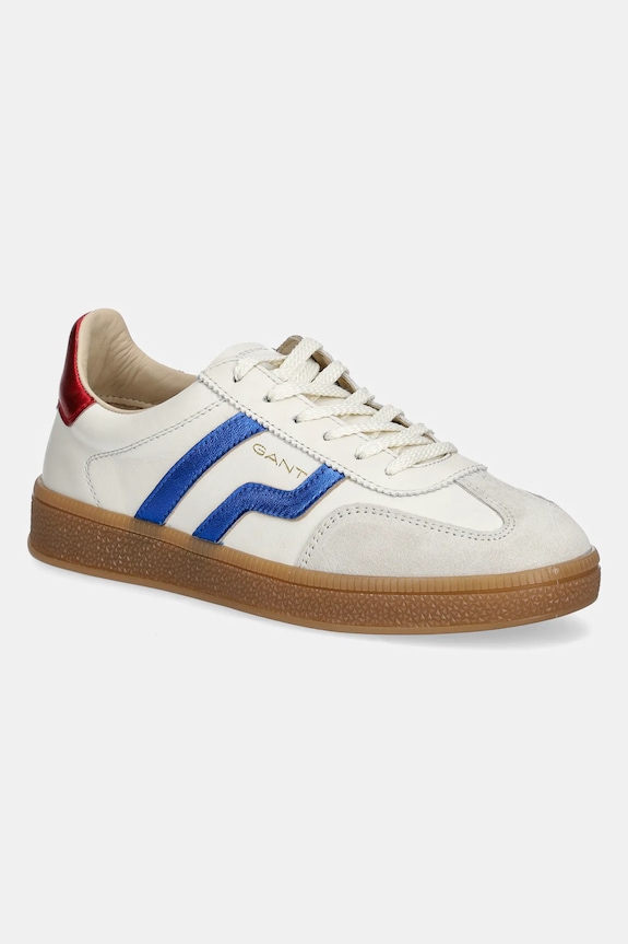 Δερμάτινα sneakers Gant Cuzima φλατ μπεζ 30531952.G319