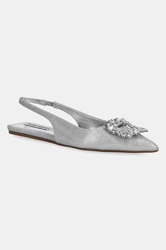 Steve Madden baleriny Calista odkryta pięta srebrny SM11003625.SIG