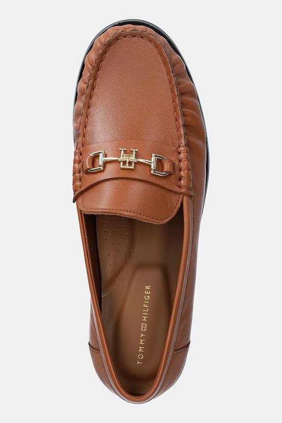 Tommy Hilfiger mocasini de piele SOFT LEATHER HORSEBIT LOAFER maro FW0FW08414