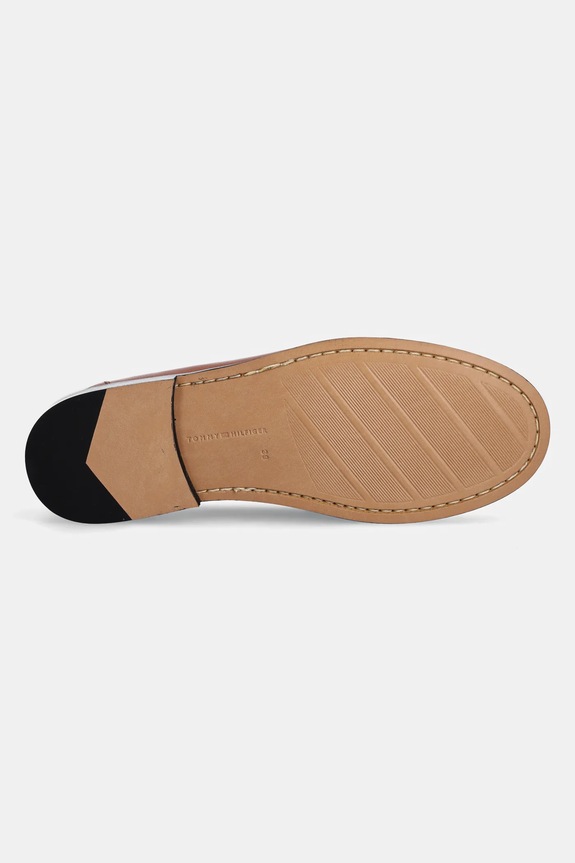 Tommy Hilfiger mocasini de piele SOFT LEATHER HORSEBIT LOAFER FW0FW08414 maro