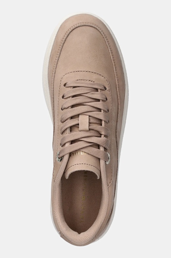 Tommy Hilfiger sneakersy nubukowe MODERN COURT SNEAKER NUBUCK beżowy FW0FW08462