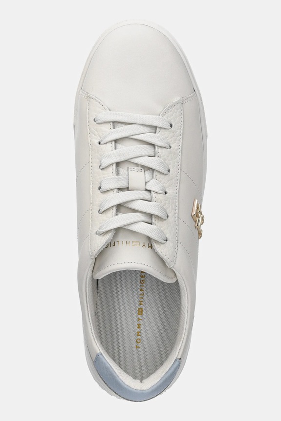 Tommy Hilfiger sneakers din piele PLATFORM COURT SNEAKER alb FW0FW08464