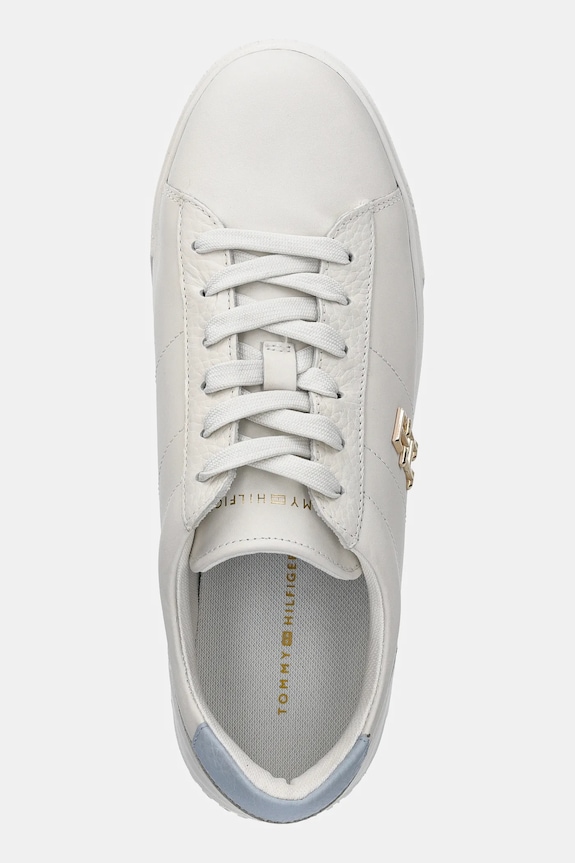 Tommy Hilfiger sneakers din piele PLATFORM COURT SNEAKER alb FW0FW08464