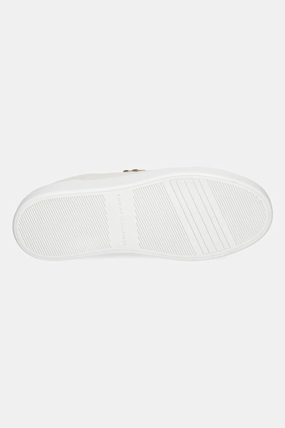 Tommy Hilfiger sneakers din piele PLATFORM COURT SNEAKER FW0FW08464 alb