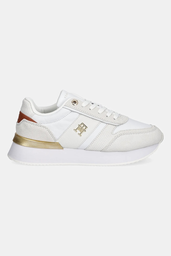 Kožne tenisice Tommy Hilfiger TH FASHION RUNNER FW0FW08475 bijela SS25