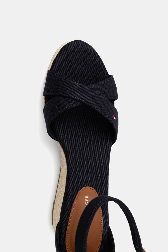 Tommy Hilfiger sandały FLAG CRISS-CROS MID WEDGE ESPAD granatowy FW0FW08481
