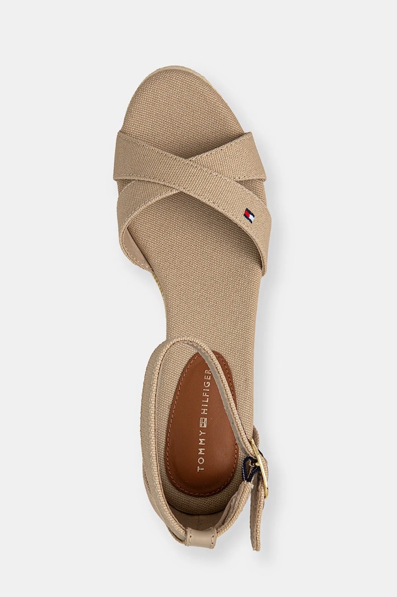Tommy Hilfiger sandale FLAG CRISS-CROS MID WEDGE ESPAD bej FW0FW08481