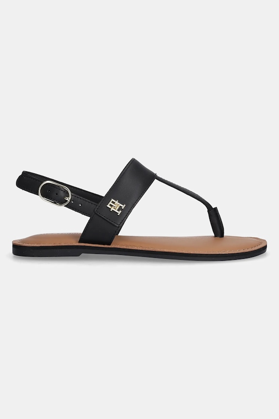 Tommy Hilfiger sandały skórzane LEATHER THONG SANDAL FW0FW08505 czarny SS25