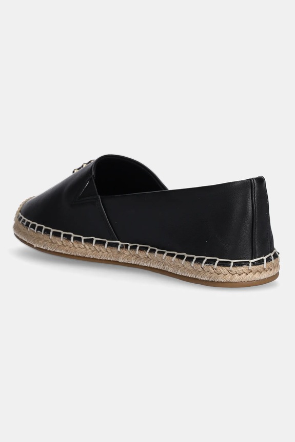 Cipők Tommy Hilfiger bőr espadrilles TH LOGO LEATHER ESPADRILLE FW0FW08540 fekete