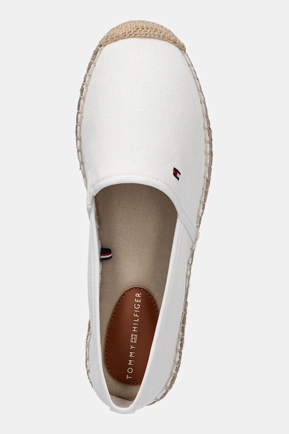 Tommy Hilfiger espadrile de femei FLAG CANVAS ESPADRILLE alb FW0FW08541