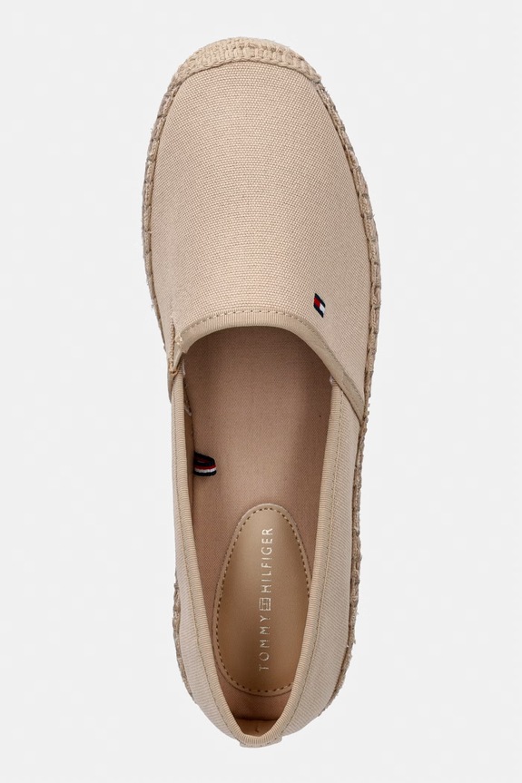 Tommy Hilfiger espadrile de damă FLAG CANVAS bej FW0FW08541