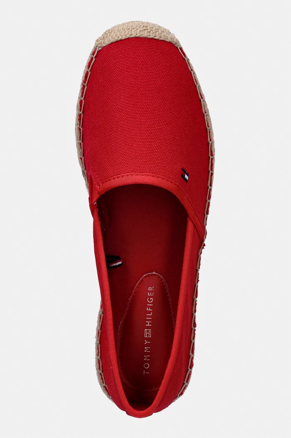 Tommy Hilfiger espadrile de damă FLAG CANVAS ESPADRILLE rosu FW0FW08541