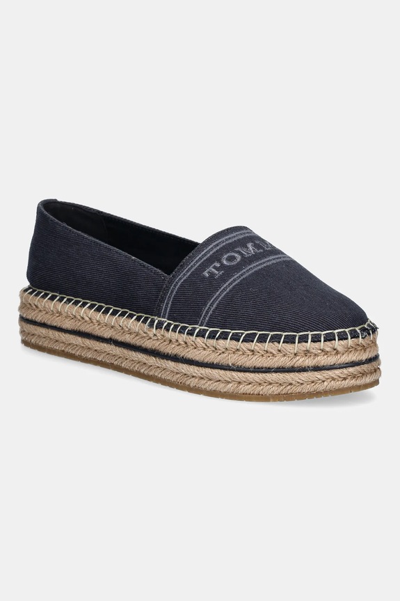 Tommy Hilfiger espadryle DENIM PLATFORM ESPADRILLE platforma granatowy FW0FW08543