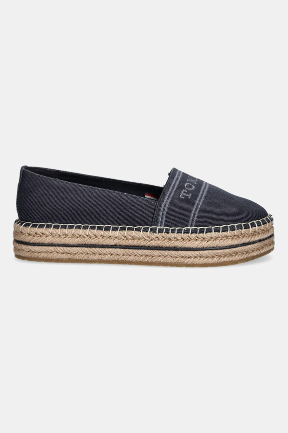Tommy Hilfiger espadryle DENIM PLATFORM ESPADRILLE FW0FW08543 granatowy SS25