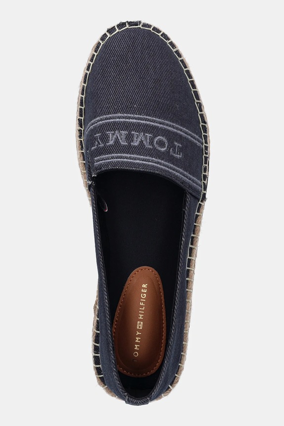 Tommy Hilfiger espadryle DENIM PLATFORM ESPADRILLE granatowy FW0FW08543