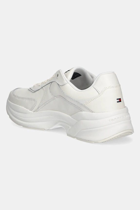 Încălțăminte Tommy Hilfiger sneakers din piele IM INES CHUNKY SNEAKER FW0FW08556 alb